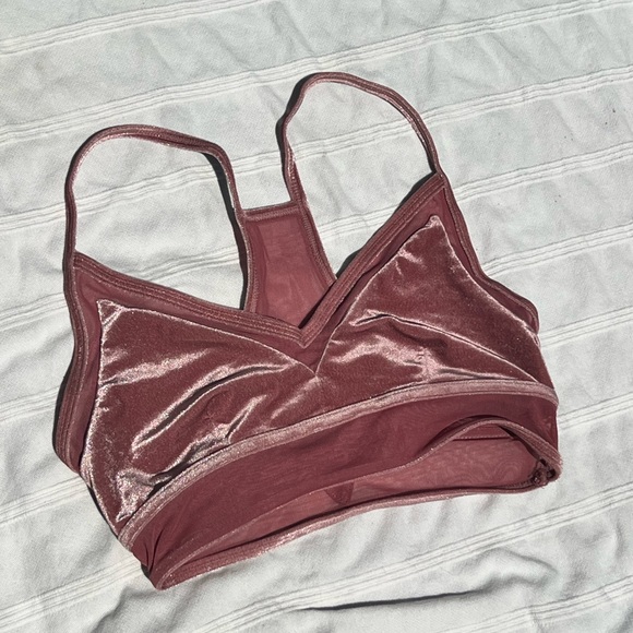 ALO Yoga Intimates & Sleepwear Alo Yoga Mesh Velvet Luxe Bra Rose Poshmark